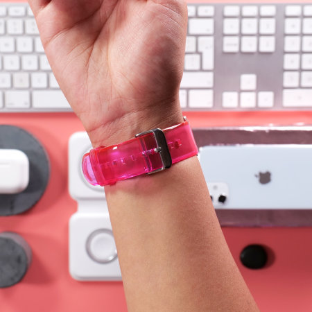 Olixar Pink Gel Strap and Protective Case - For Apple Watch Series 5 40mm