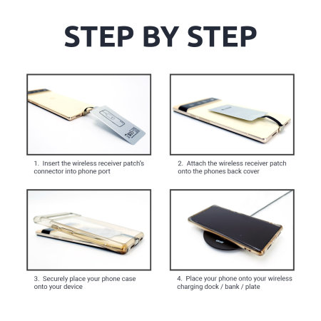 Olixar Black Ultra-Thin USB-C 10W Wireless Charger Adapter - For Samsung Galaxy A32 5G