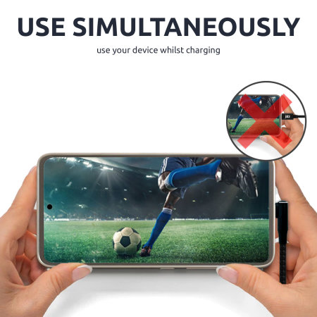 Olixar Black 1.5m L Shaped USB-C to C Right-Angled Braided Charge and Sync Cable - For MacBook Air 15" 2023