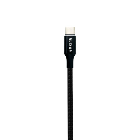 Olixar Black 1.5m L Shaped USB-C to C Right-Angled Braided Charge and Sync Cable - For MacBook Air 15" 2023