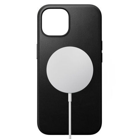 Nomad Leather Modern Black Protective Case - For iPhone 15
