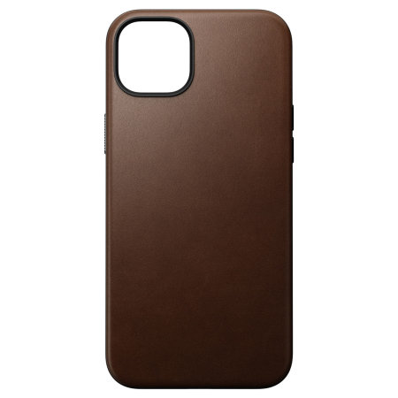 Nomad Leather Modern Rustic Brown Protective Case - For iPhone 15 Plus