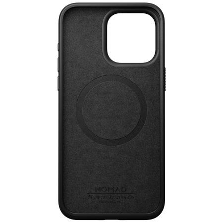 Nomad Horween Black Leather Protective Case - For iPhone 15 Pro Max