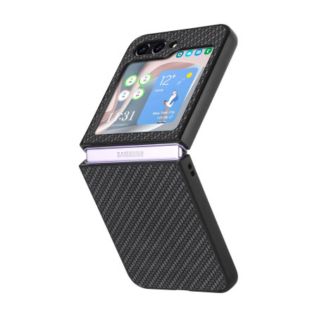 Olixar Black Carbon Fibre Case - For Samsung Galaxy Z Flip5