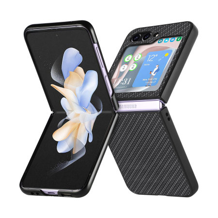 Olixar Black Carbon Fibre Case - For Samsung Galaxy Z Flip5