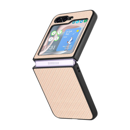 Olixar Beige Carbon Fibre Case - For Samsung Galaxy Z Flip5