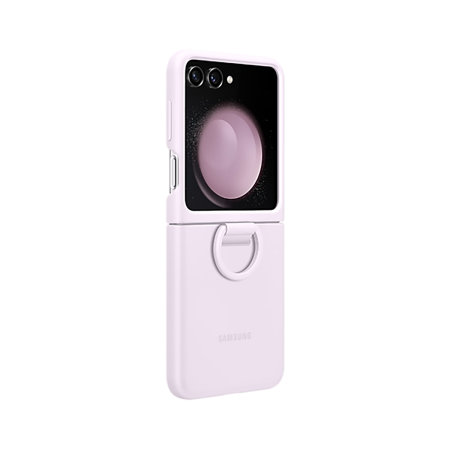 Official Samsung Lavender Silicone Case with Ring - For Samsung Galaxy Z Flip5