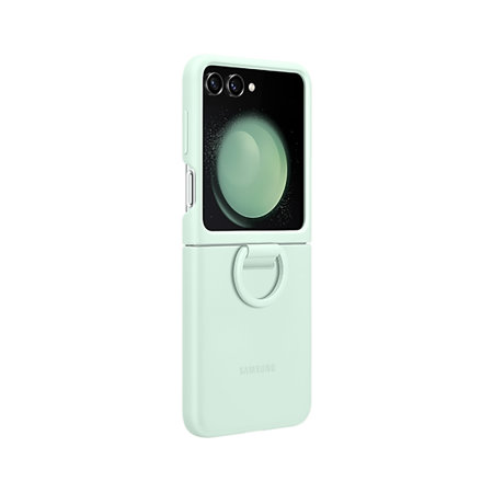 Official Samsung Ocean Green Silicone Case with Ring - For Samsung Galaxy Z Flip5