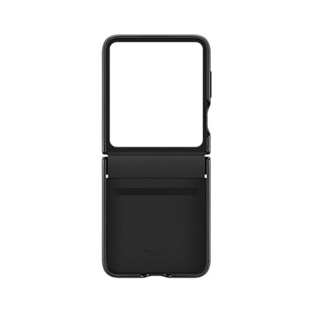 Official Samsung Black Flap Eco-Leather Case with Hinge Protection - For Samsung Galaxy Z Flip5