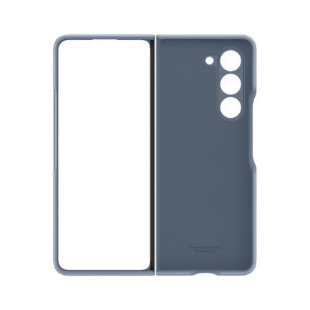Official Samsung Blue Eco-Leather Cover Case - For Samsung Galaxy Z Fold5