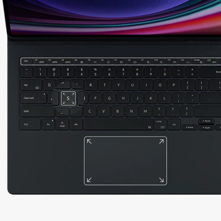 Official Samsung Black Book Cover Keyboard with Trackpad