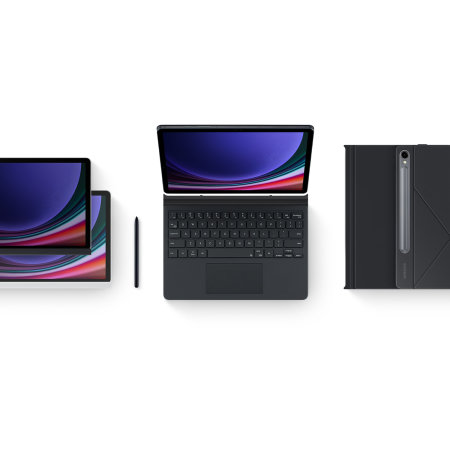 Official Samsung Black Smart Book Cover Case with S Pen Holder - For Samsung Galaxy Tab S9