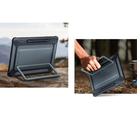 Official Samsung Black Outdoor Cover Case with S Pen Holder - For Samsung Galaxy Tab S9 Plus