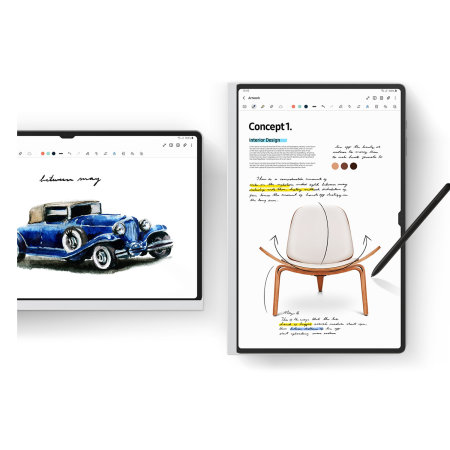 Official Samsung White NotePaper Screen Cover - For Samsung Galaxy Tab S9 Ultra