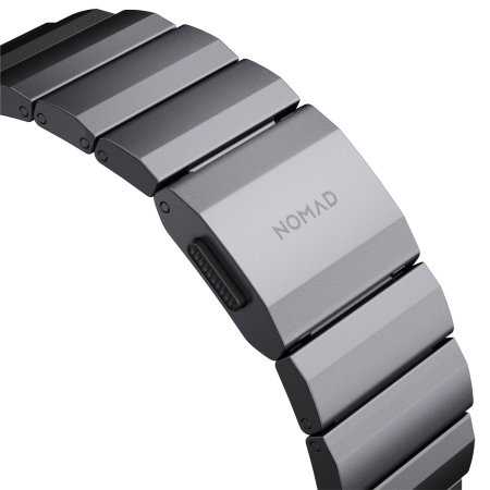 Nomad Space Grey Aluminum Metal Links Band - For Apple Watch Ultra 49mm