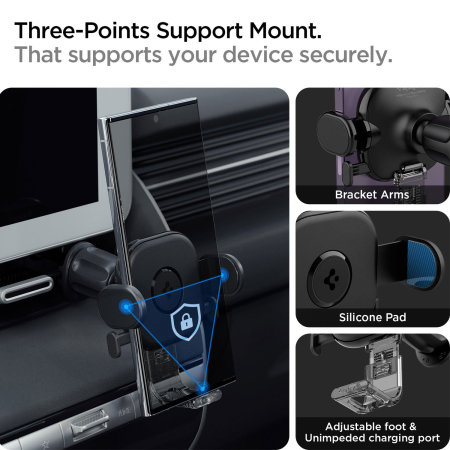 Spigen OneTap 12W  Air Vent Wireless Car Charger & Mount