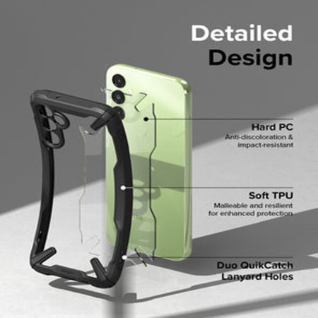 Ringke Fusion X Black Tough Case - For Samsung Galaxy A14