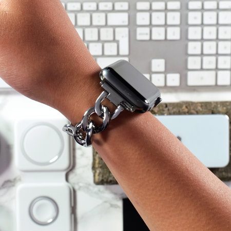 Wrist Bracelet Apple Watch 40 Mm Olixar Silver Metal Apple Watch