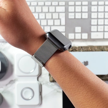 Olixar Silver Milanese Apple Watch Strap For Apple Watch Series