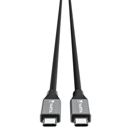 Varta 100W Black USB-C to USB-C Charge & Sync 2m Cable