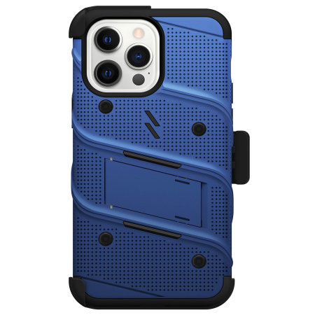 Zizo Bolt Blue Tough Case and Screen Protector -  For iPhone 15 Pro Max
