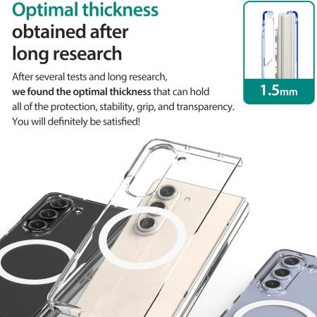 Araree Nukin Clear MagSafe Case with Hinge Protection - For Samsung Galaxy Z Fold5