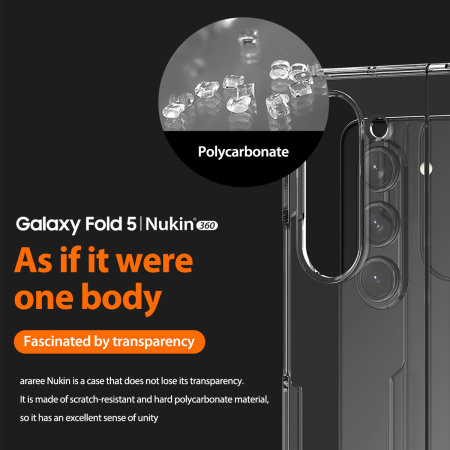 Araree Nukin 360 P Clear Matte Case with Hinge Protection & S Pen Holder - For Samsung Galaxy Z Fold5