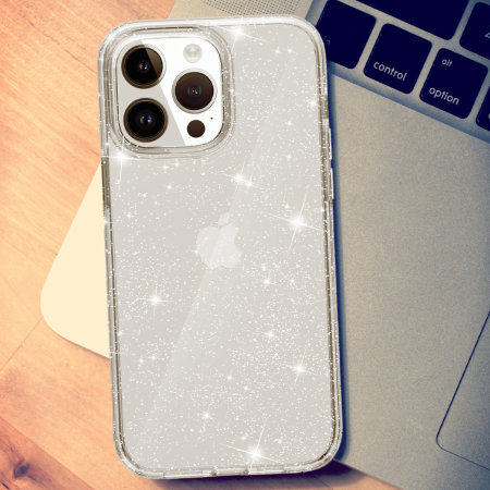 Olixar Clear Glitter Tough Case - For iPhone 15 Pro