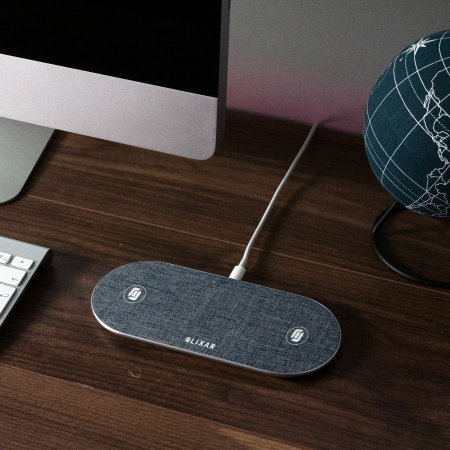 Olixar 20W Grey Dual Wireless Charger Pad - For iPhone 15 Pro Max