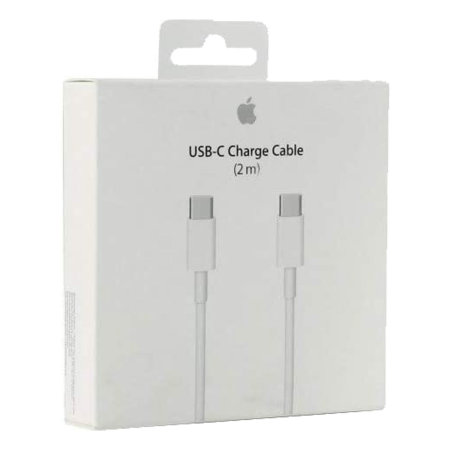 Official Apple White USB-C to USB-C Charge and Sync 2m Cable - For iPhone 15