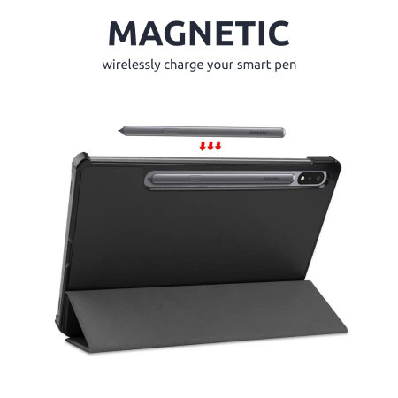 Olixar Black Leather-Style Case with S Pen Holder  - For Samsung Galaxy Tab S9 Ultra