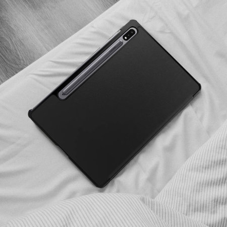 Olixar Black Leather-Style Case with S Pen Holder  - For Samsung Galaxy Tab S9 Ultra