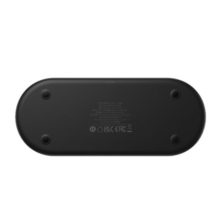 Baseus 20W Black Digital LED Display Dual Wireless Charger Pad - For Nothing Phone (1)
