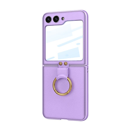 Olixar Purple Ring Case with Built-In Glass Screen Protector - For Samsung Galaxy Z Flip5