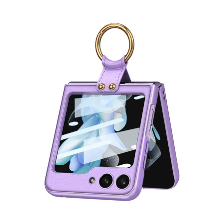 Olixar Purple Ring Case with Built-In Glass Screen Protector - For Samsung Galaxy Z Flip5