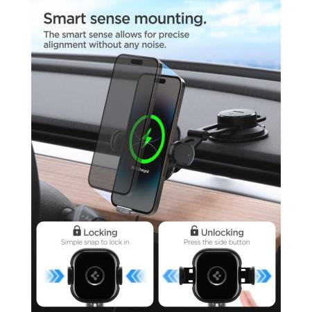 Spigen OneTap Windshield and Dashboard 15W Wireless Car Charger & Phone Mount