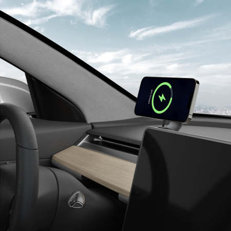 Spigen OneTap Pro Screen Mounted MagSafe Wireless Car Charger - For Teslas