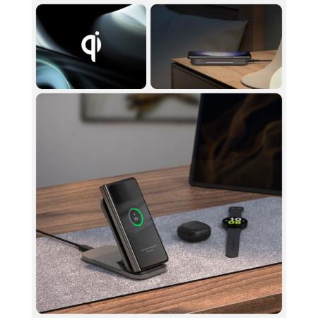 Spigen ArcField Foldable 15W Wireless Charger Stand & Pad
