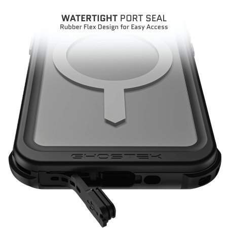 Ghostek Nautical 4 MagSafe & Waterproof Clear Case with Holster - For iPhone 15 Pro