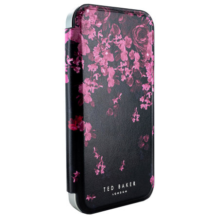 Ted Baker Flower Border Mirror Folio Case - For iPhone 15 Pro Max