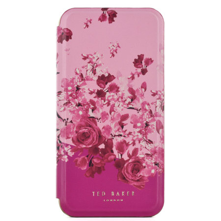 Ted Baker Scattered Flowers Mirror Folio Case - For iPhone 15 Plus