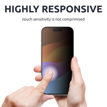 Olixar Privacy Tempered Glass Screen Protector - For iPhone 15