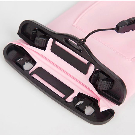 Universal Waterproof Pink Phone Pouch Case With Lanyard and Arm Holder For Smartphones