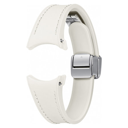 Official Samsung Cream D-Buckle Hybrid Eco-Leather Band (S/M) - For Samsung  Galaxy Watch 6 Classic