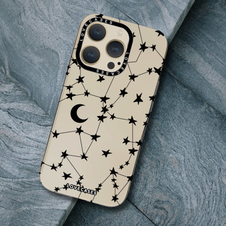 LoveCases Black Stars And Moons Premium Case - For iPhone 15 Pro