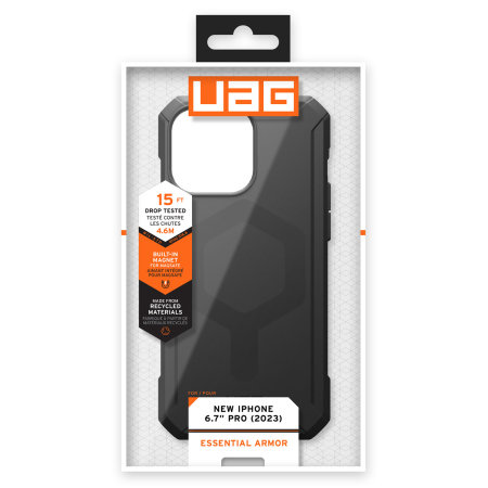 UAG Essential Armor Black Magsafe Case - For iPhone 15 Pro Max