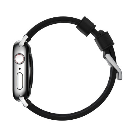 Nomad Active Pro Black Leather Modern Strap - For Apple Watch SE 2022 44mm