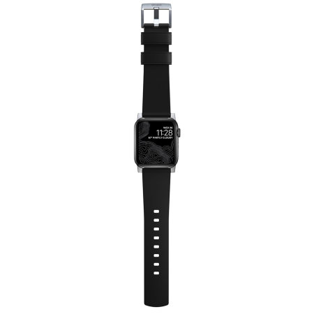 Nomad Active Pro Black Leather Modern Strap - For Apple Watch SE 2022 44mm