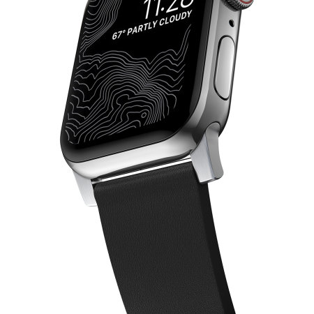 Nomad Black Modern Leather Strap - For Apple Watch Ultra 49mm