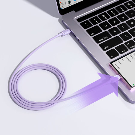 Joyroom Purple 100W USB-C to USB-C Charge and Sync Cable - 1.2m